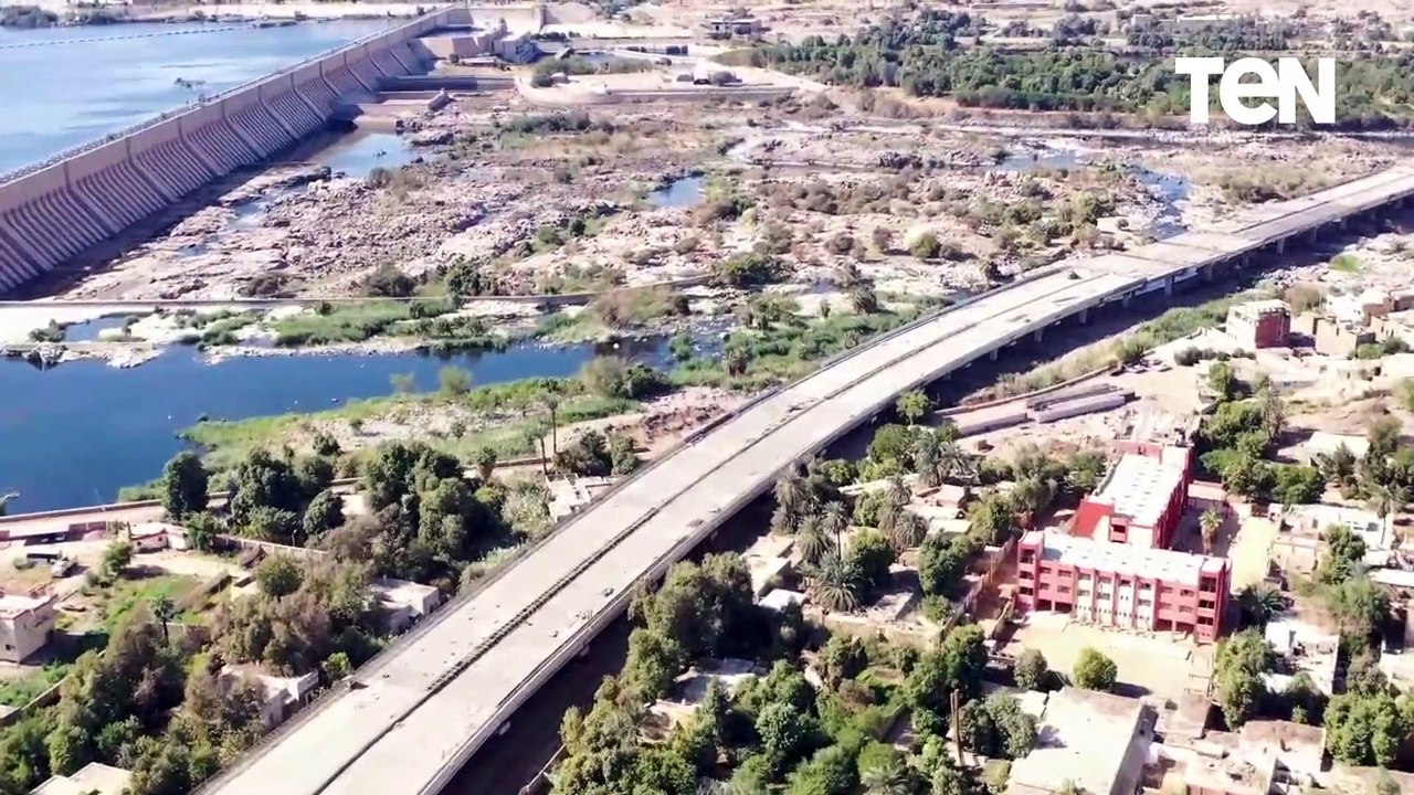 أحدث تصوير جوي لأعمال تنفيذ محور بديل خزان اسوان