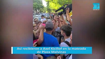Así recibieron a Axel Kicillof en la mateada de Plaza Malvinas