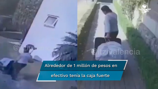 Captan a empleada doméstica robando una caja fuerte con dinero y joyas