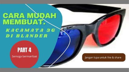Tutorial cara membuat kacamat 3G Di Blander Part 4