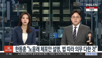 한동훈 "노웅래 체포안 설명, 법 따라 의무 다한 것"