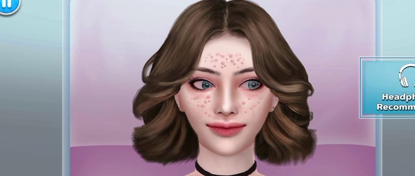 ASMR Blackhead removal treatment animation for young girl||ASMR acne Removable treatment animation