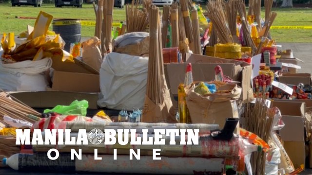 Illegal firecrackers valuing 734,000 pesos confiscated and ready for disposal and destruction