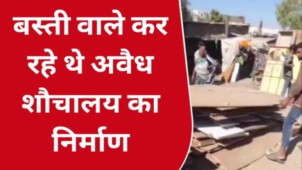 उदयपुर : रेलवे स्टेशन के सामने कच्ची बस्ती वालों ने किया कब्जा, निगम ने किया ध्वस्त