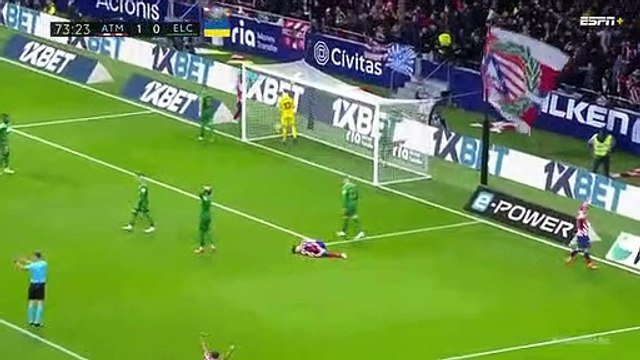 Atletico Madrid 2 x 0 Elche Spanish La Liga @ Dec 29, 2022 Highlights & Goals