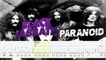 BLACK SABBATH - PARANOID Guitar Tab | Guitar Cover | Karaoke | Tutorial Guitar | Lesson | Instrumental | No Vocal