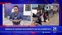 Arequipa: ciudadanos forman largas colas por desabastecimiento de balones de gas