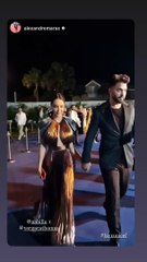 Nabilla et Thomas arrivent à la soirée Luisa Via Roma à Saint Barth, le 29 décembre 2022