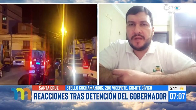 Cívicos cruceños se pronuncian tras conocerse la detención preventiva del Gobernador Camacho en la cárcel de Chonchocoro, evaluarán medidas en rechazo al fallo.