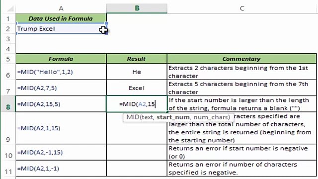 Advance Excel Lesson 14 - Text Formulas in Excel