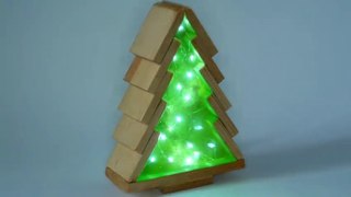 بحر العلوم) شجرة عيد الميلاد - مصباح ليلي _ فن ريسين (فنون الايبوكسي))