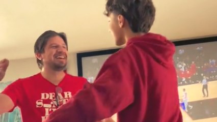 Boy is struck dumb after seeing dad walk into the house with a PS5 for him *Christmas Surprise!*