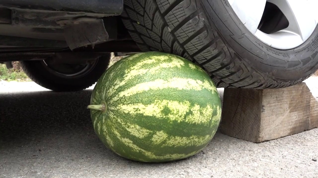 Crushing Experiment with car and coca cola