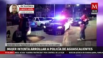 Mujer intenta arrollar a policía en festival navideño de Aguascalientes