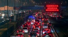 İstanbul'da yılın son iş gününde trafik yoğunluğu yüzde 71'e yükseldi