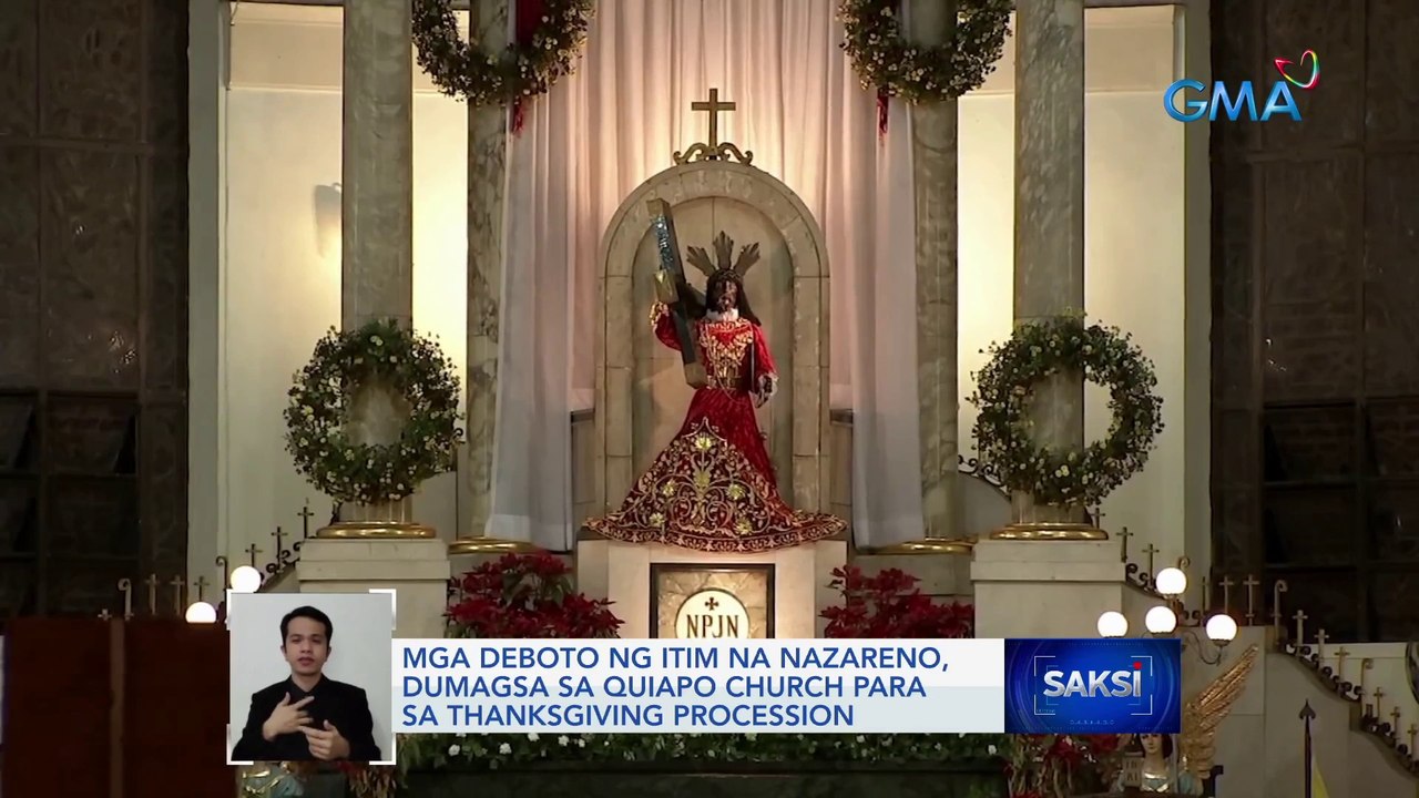 Mga deboto ng Itim na Nazareno, dumagsa sa Quiapo Church para sa thanksgiving procession | Saksi