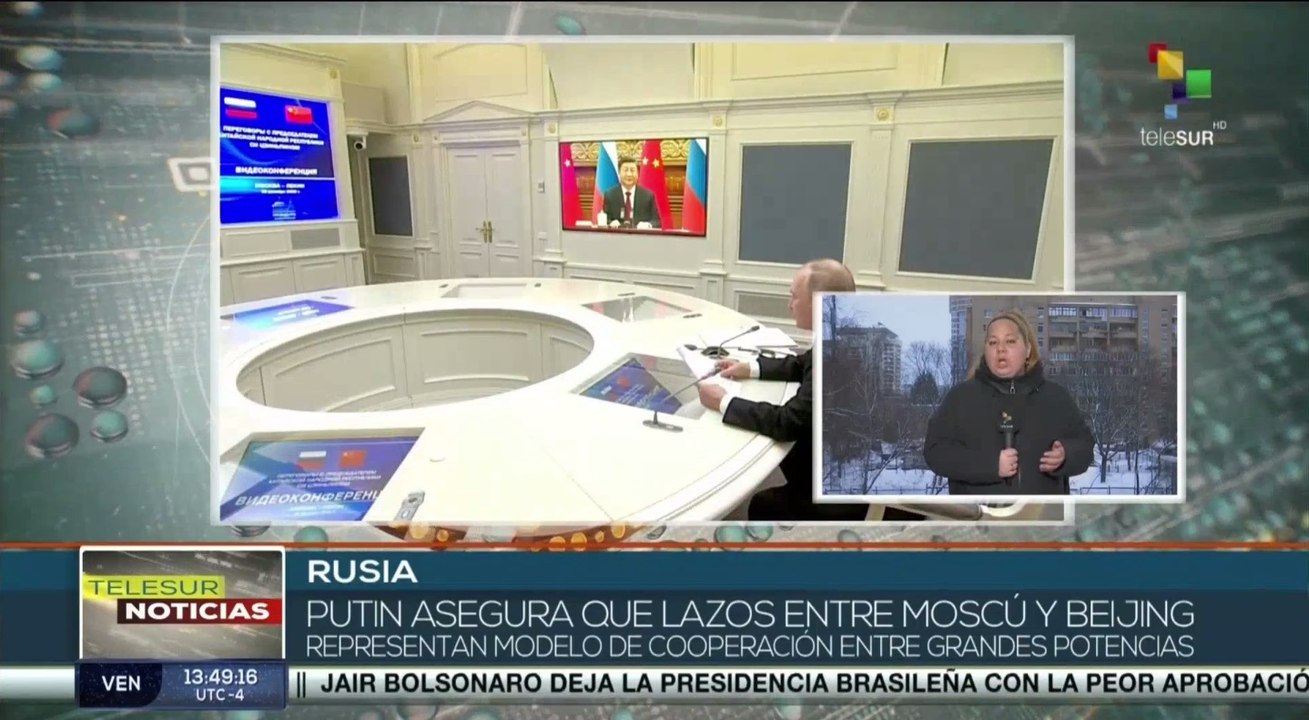 Putin asegura que lazos entre Moscú y Beijing representan un modelo de estabilidad en el contexto internacional.