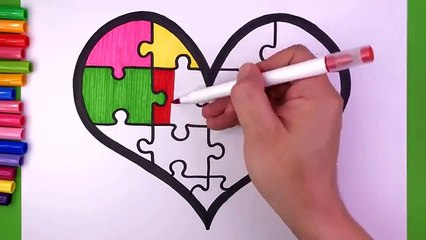 Draw a Picture of a Heart Puzzle For Kids