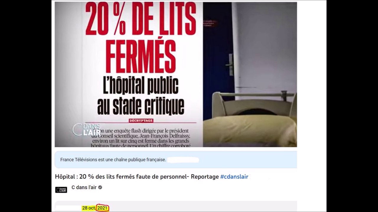 La situation à l'hôpital est catastrophique ! Mais c'est tout le système de santé qui est dans cet état...  1/2