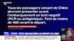La France impose la présentation d'un test Covid négatif de moins de 48h à tous les voyageurs en provenance de Chine