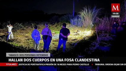 Encuentran dos cuerpos en fosa clandestina en Cunduacán, Tabasco