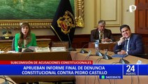 Subcomisión de Acusaciones aprueba informe final de denuncia constitucional contra Pedro Castillo