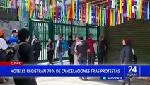 Cusco: hoteles registran 70% de reservas canceladas para Año Nuevo tras protestas