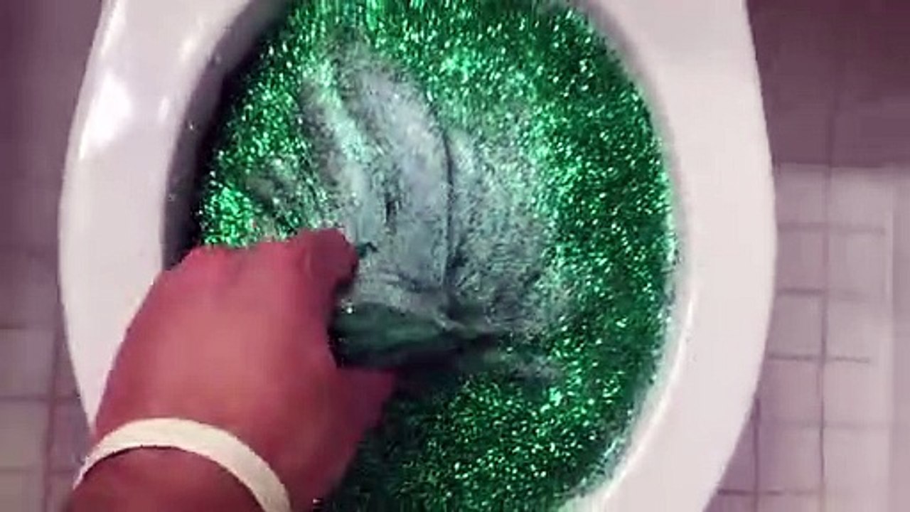 Will it Flush? - Green Glitter Slime