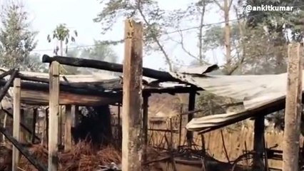 सुपौल: अचानक लगी आग, दो बकरी सहित लाखो का सामान जल कर राख