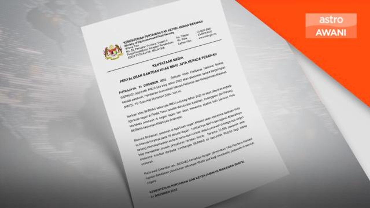 Bantuan Khas | BERNAS disalur kepada pesawah mulai 16 Januari