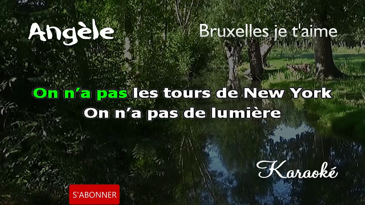 Angèle Bruxelles je t'aime (Karaoké) Vidéo Dailymotion