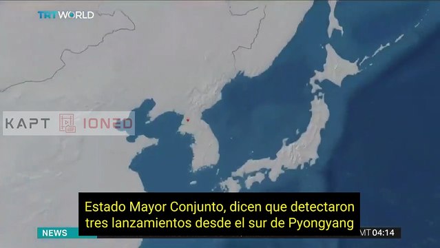 Corea del Norte lanza 3 misiles balísticos corto alcance al Mar del Este