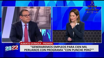 Alberto Otárola: "Generaremos empleos para 100 mil peruanos con programa 'Con punche Perú'"