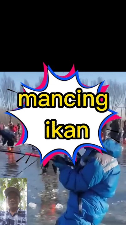 Mancing ikan  di tempat es