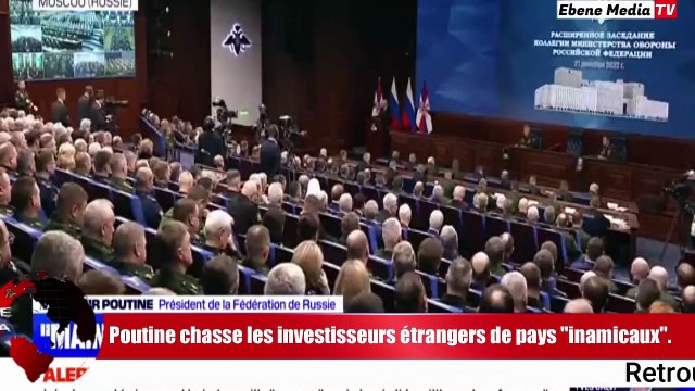 Poutine chasse de la Russie tous les investisseurs inamicaux .