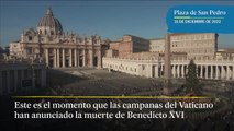Las campanas del Vaticano anuncian la muerte de Benedicto XVI