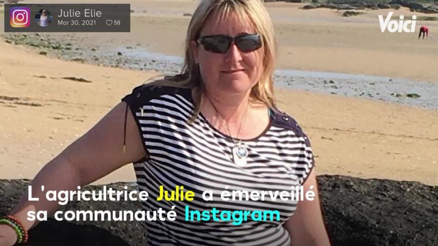Voici - Julie (L'amour est dans le pré) : l'agricultrice a perdu 25kg et impressionne les internautes avec sa transformation physique
