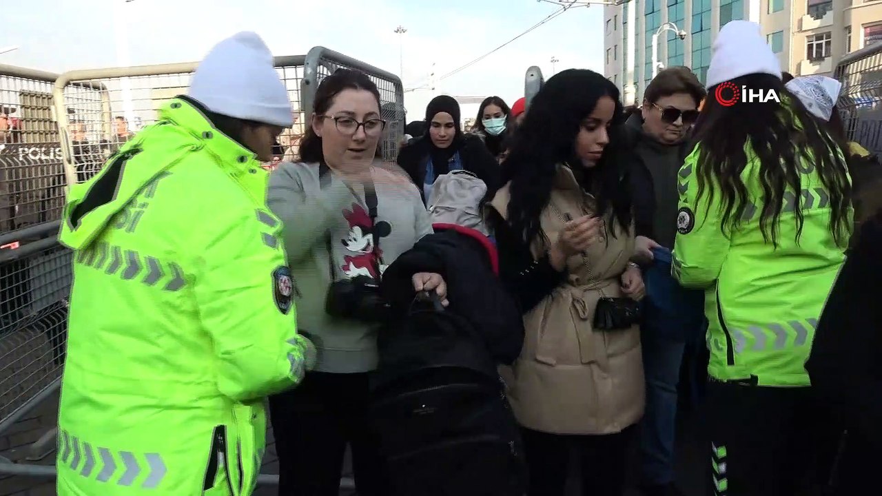 Taksim Meydanı ve İstiklal Caddesi'ne çıkan yollar kapatıldı; polis üst aramasıyla girişlere izin veriyor
