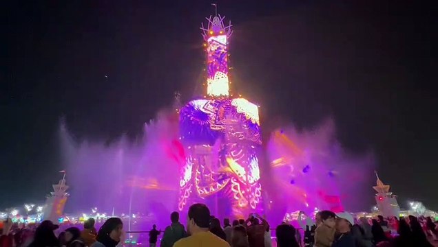 New Year 2023: Laser show at Sheikh Zayed Festival in Abu Dhabi