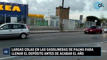 Largas colas en las gasolineras de Palma para llenar el depósito antes de acabar el año