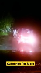 Junglee buffalo attack on rikshaw _ जंगली रान गव्याचा रिक्षा वर हल्ला #bullattack #buffaloattack
