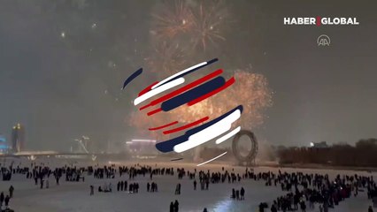 Kazakistan, 2023'e "merhaba" dedi... İşte o anlar