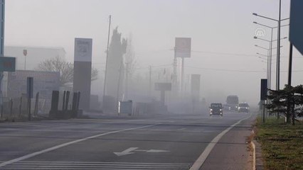 KIRKLARELİ - Yoğun sis etkili oluyor