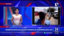 Segundo día de protestas: Policía Nacional resguarda vehículos varados en Panamericana Sur