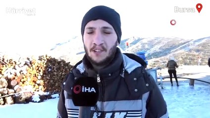 Uludağ’da suni kar yağışı