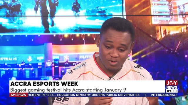 Accra E-Sports Week: Biggest gaming festival hits Accra starting January. 9 - AM Talk with Benjamin Akakpo on JoyNews