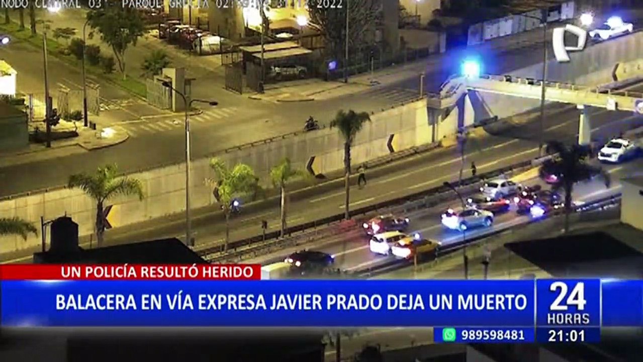 Balacera en vía Expresa Javier Prado deja un fallecido
