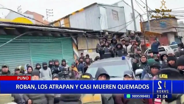 Puno: PNP rescata a tres delincuentes que estaban a punto de ser quemados por los pobladores