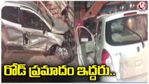 Road Incident In Banjara Hills , Car Hits Another Car _ V6