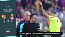 Xavi fumes with referee after Barca held by Espanyol